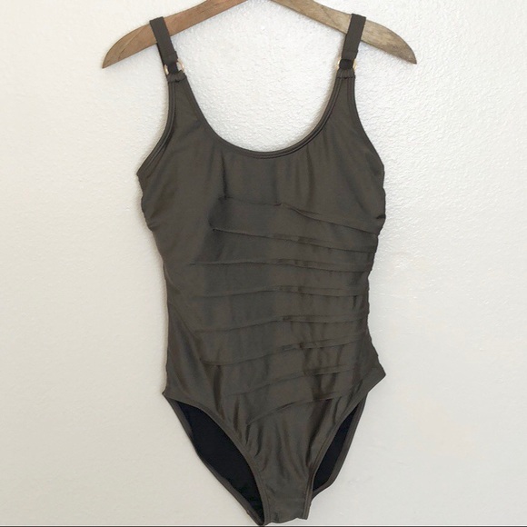 Calvin Klein Other - Calvin Klein one piece swim pewter grey size 12